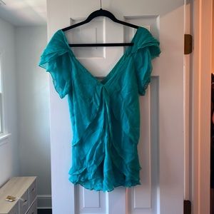 DVF Womens Silk Blouse